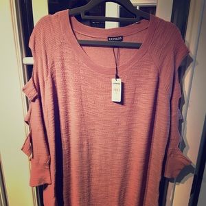 Oversized Express Tunic Cutout Sleeves